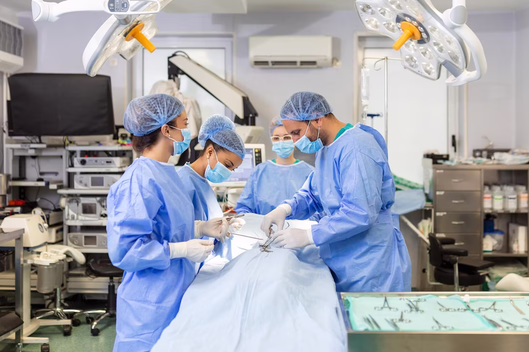 surgery at operation theatre